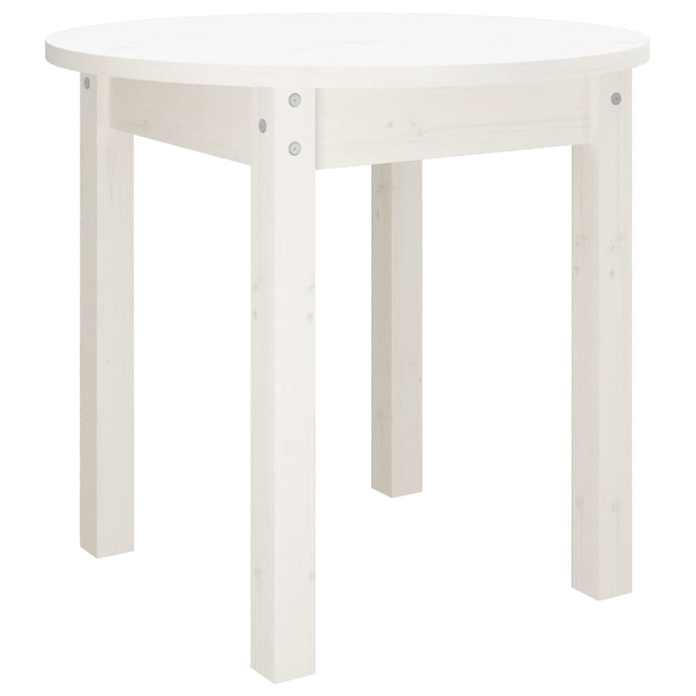 Salontafel Ø 45x40 cm massief grenenhout wit MeubelReus