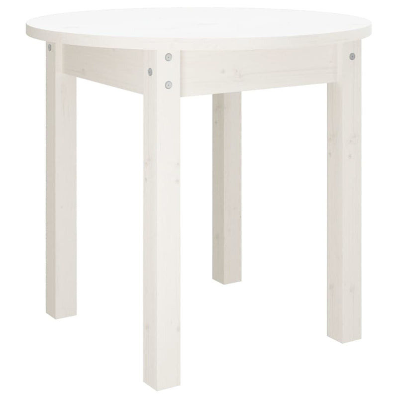 Salontafel Ø 45x40 cm massief grenenhout wit MeubelReus