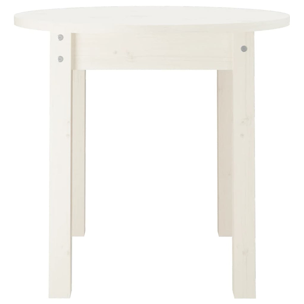 Salontafel Ø 45x40 cm massief grenenhout wit MeubelReus
