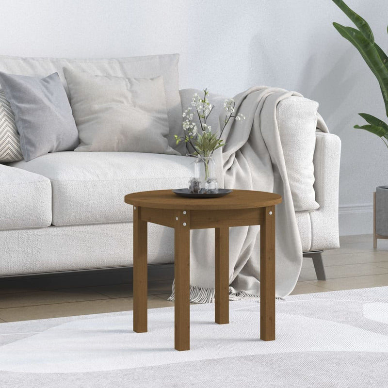 Salontafel Ø 45x40 cm massief grenenhout honingbruin MeubelReus