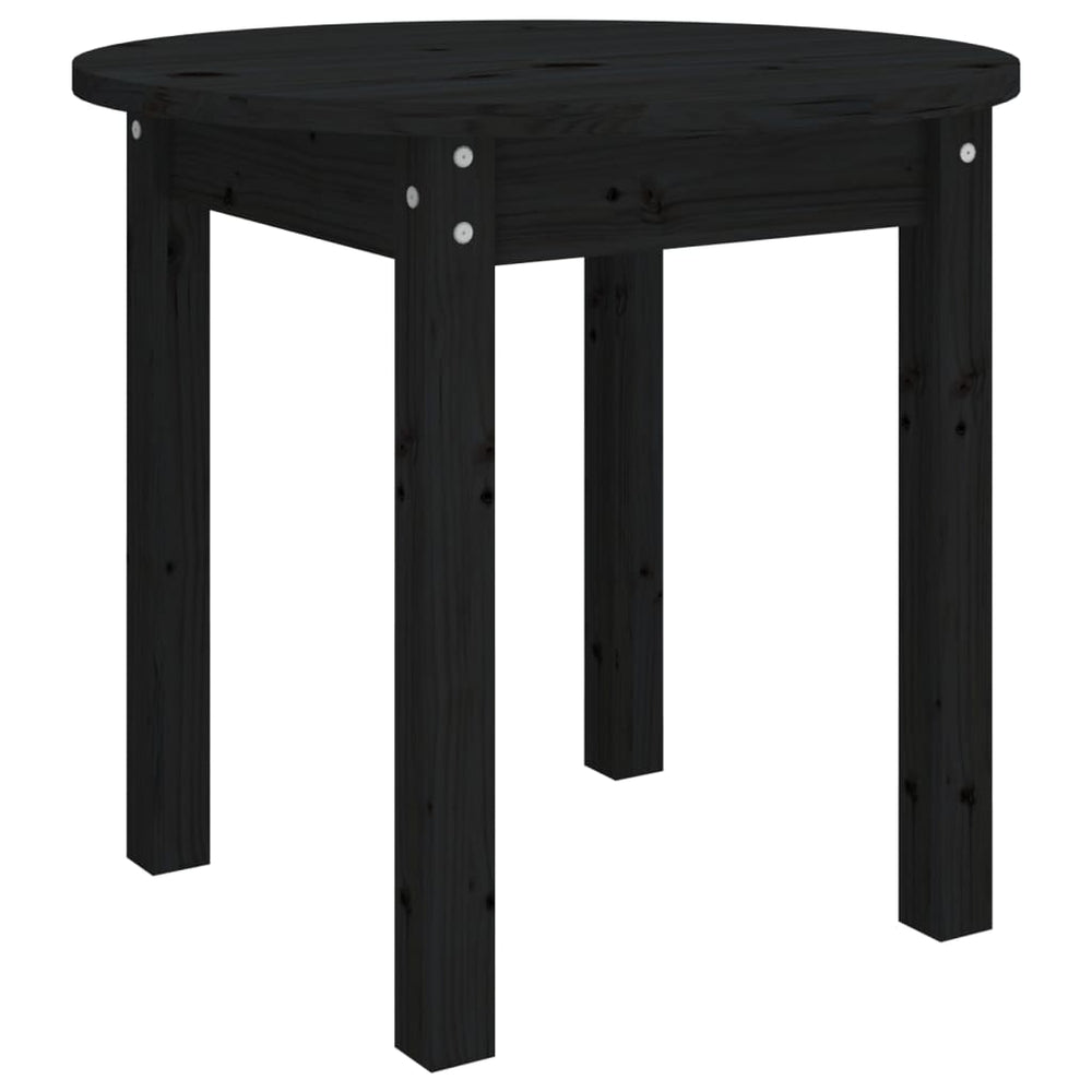 Salontafel Ø 45x40 cm massief grenenhout zwart MeubelReus