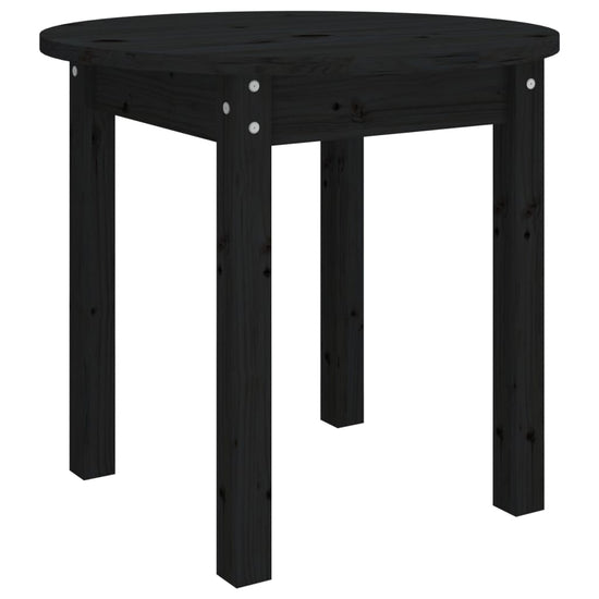Salontafel Ø 45x40 cm massief grenenhout zwart MeubelReus