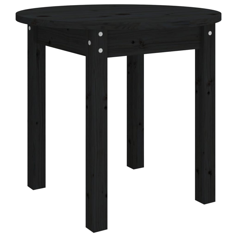 Salontafel Ø 45x40 cm massief grenenhout zwart MeubelReus