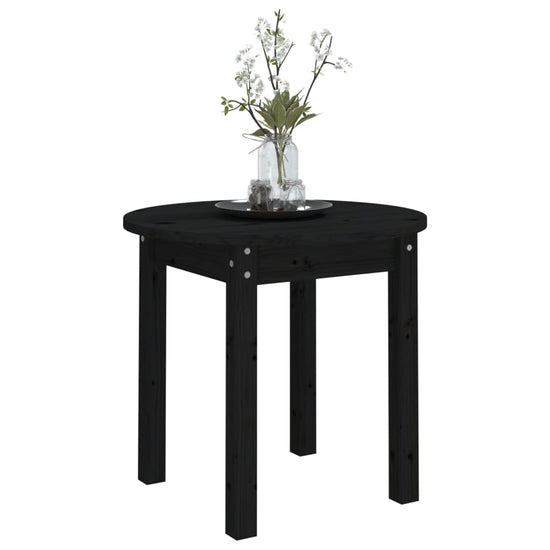 Salontafel Ø 45x40 cm massief grenenhout zwart MeubelReus