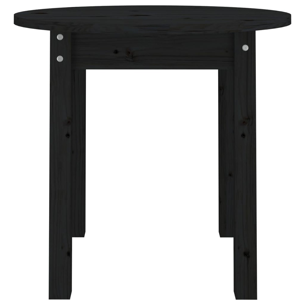 Salontafel Ø 45x40 cm massief grenenhout zwart MeubelReus