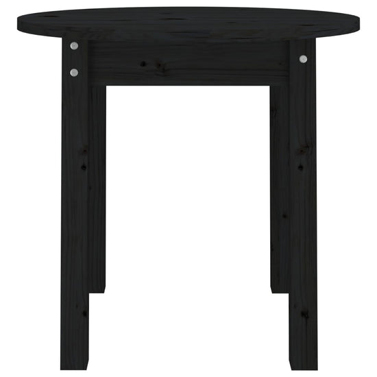 Salontafel Ø 45x40 cm massief grenenhout zwart MeubelReus
