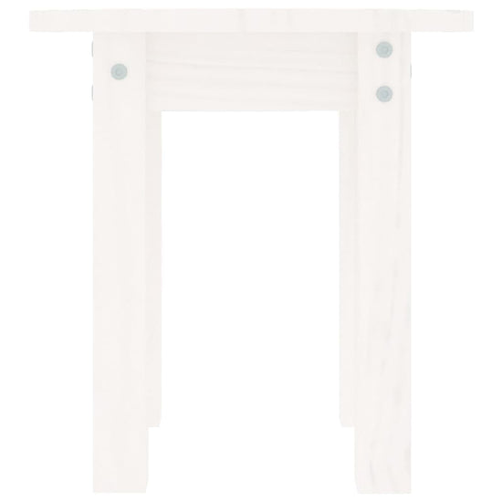 Salontafel Ø 35x35 cm massief grenenhout wit MeubelReus