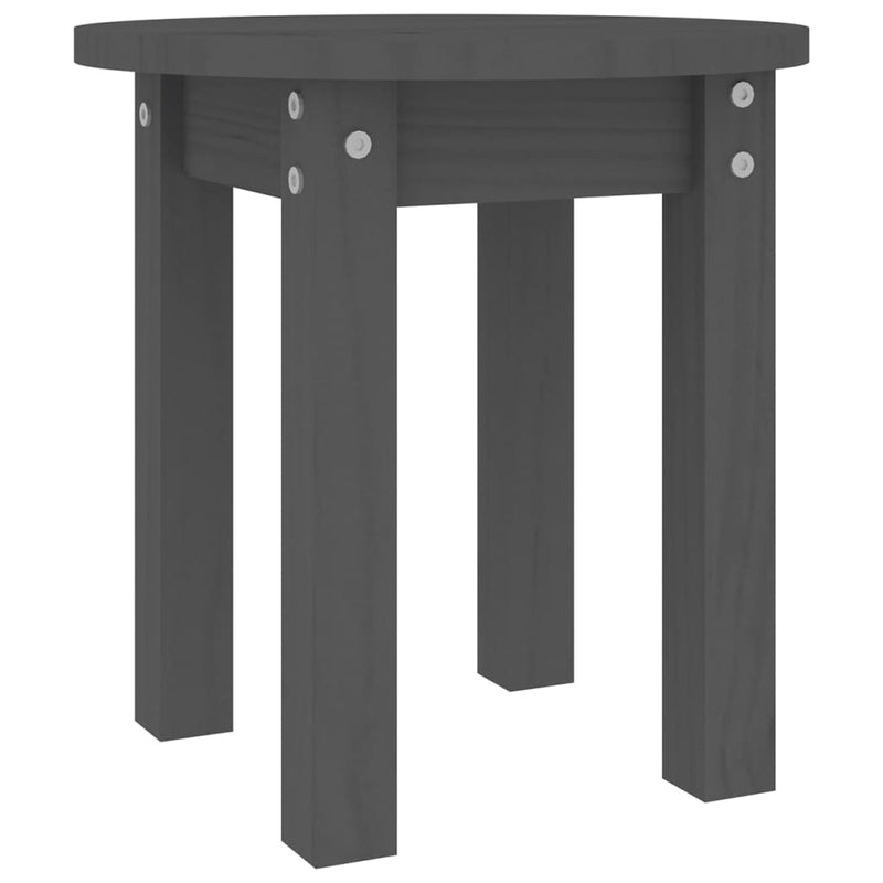 Salontafel Ø 35x35 cm massief grenenhout grijs MeubelReus
