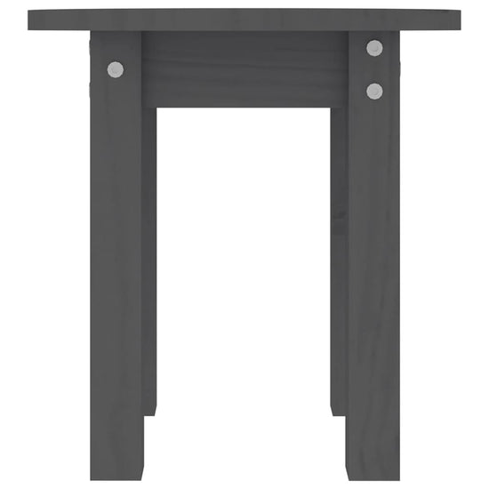 Salontafel Ø 35x35 cm massief grenenhout grijs MeubelReus