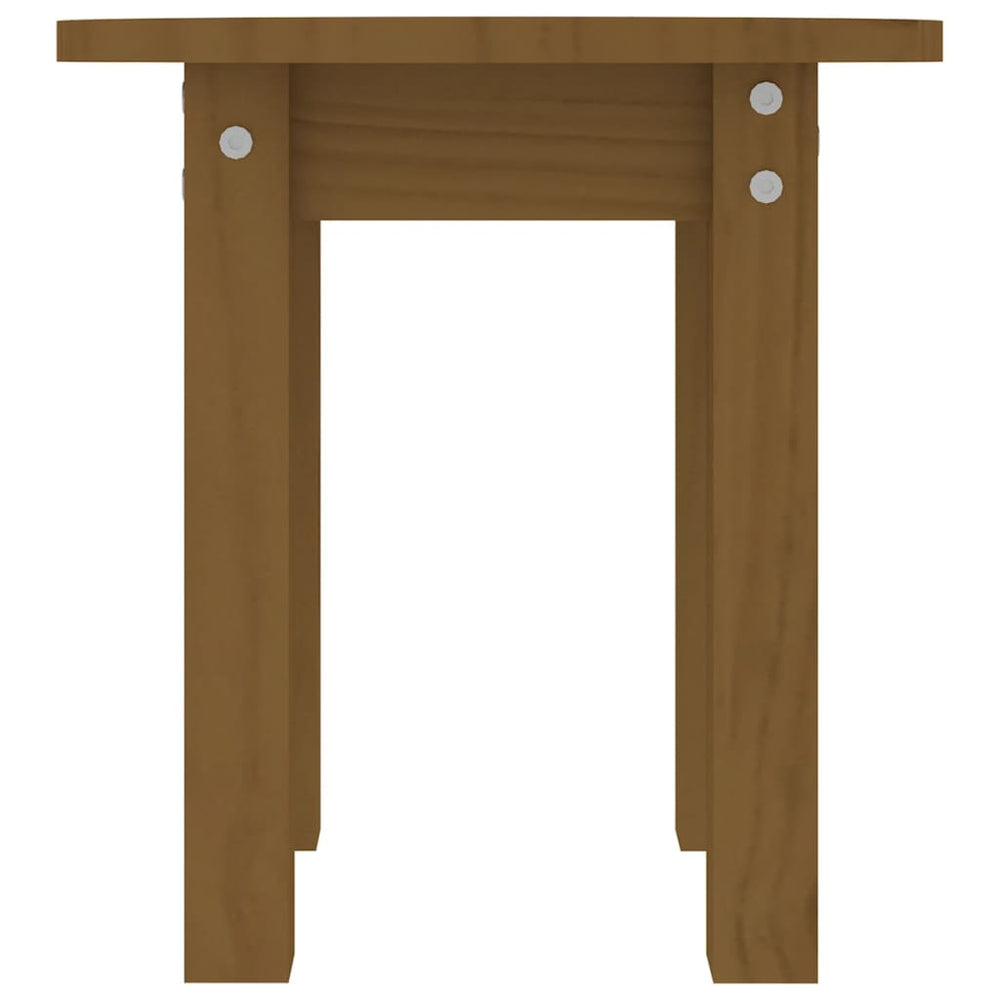 Salontafel Ø 35x35 cm massief grenenhout honingbruin MeubelReus