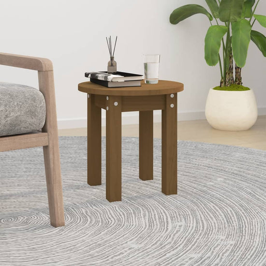 Salontafel Ø 35x35 cm massief grenenhout honingbruin MeubelReus