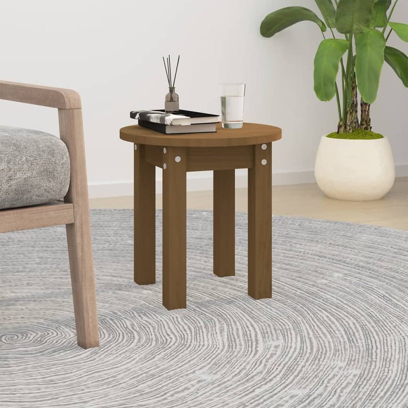 Salontafel Ø 35x35 cm massief grenenhout honingbruin MeubelReus
