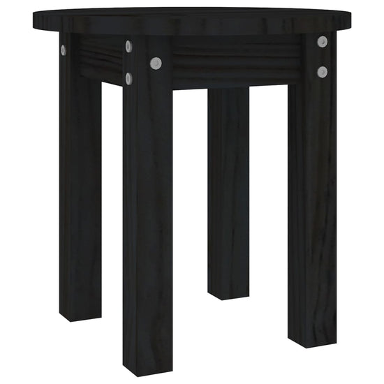 Salontafel Ø 35x35 cm massief grenenhout zwart MeubelReus