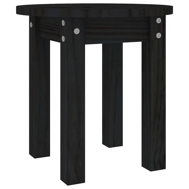 Salontafel Ø 35x35 cm massief grenenhout zwart MeubelReus