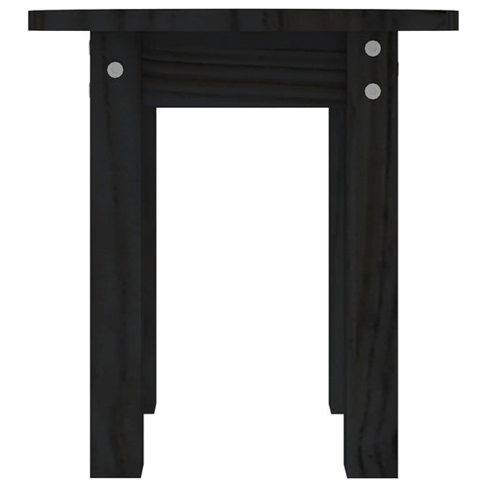Salontafel Ø 35x35 cm massief grenenhout zwart MeubelReus