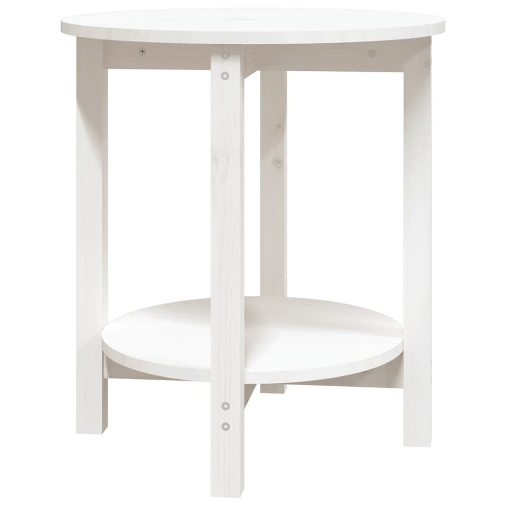 Salontafel Ø 55x60 cm massief grenenhout wit MeubelReus