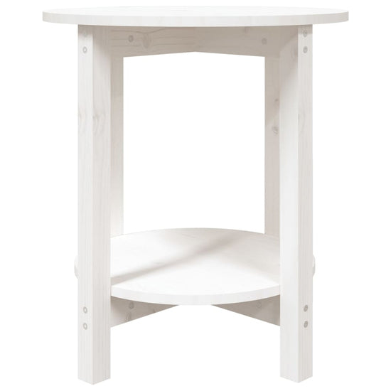 Salontafel Ø 55x60 cm massief grenenhout wit MeubelReus