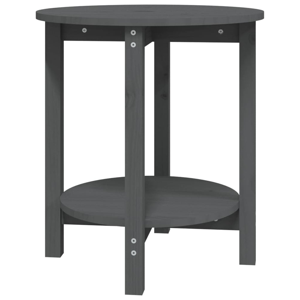 Salontafel Ø 55x60 cm massief grenenhout grijs MeubelReus