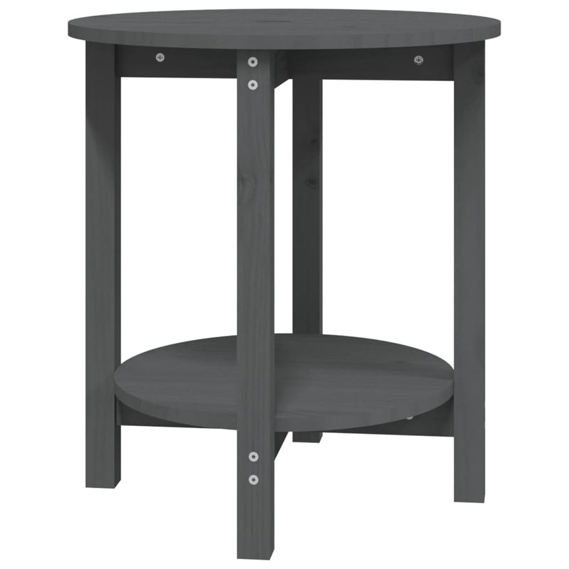 Salontafel Ø 55x60 cm massief grenenhout grijs MeubelReus