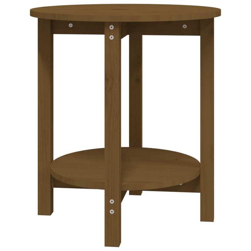 Salontafel Ø 55x60 cm massief grenenhout honingbruin MeubelReus