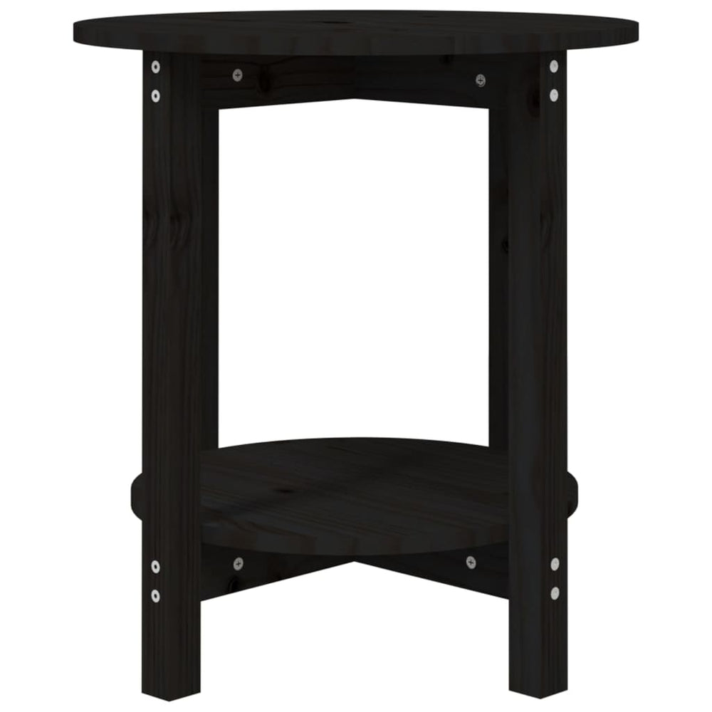 Salontafel Ø 55x60 cm massief grenenhout zwart MeubelReus