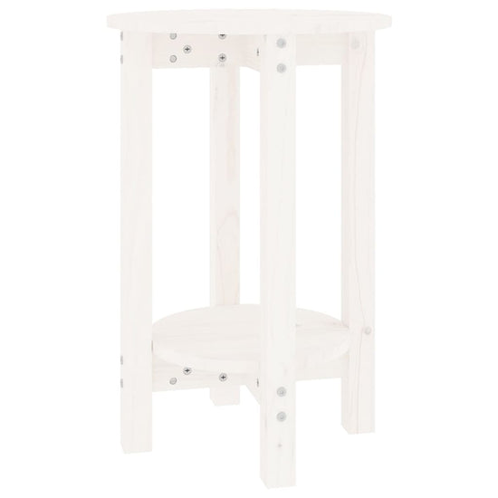 Salontafel Ø 40x60 cm massief grenenhout wit MeubelReus