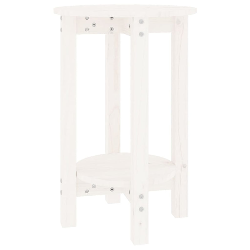 Salontafel Ø 40x60 cm massief grenenhout wit MeubelReus