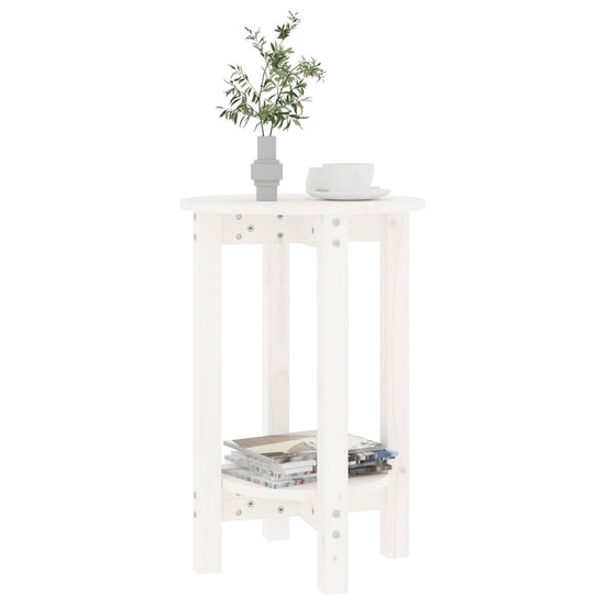 Salontafel Ø 40x60 cm massief grenenhout wit MeubelReus