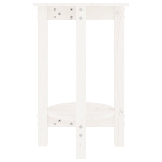 Salontafel Ø 40x60 cm massief grenenhout wit MeubelReus
