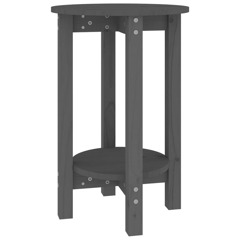 Salontafel Ø 40x60 cm massief grenenhout grijs MeubelReus