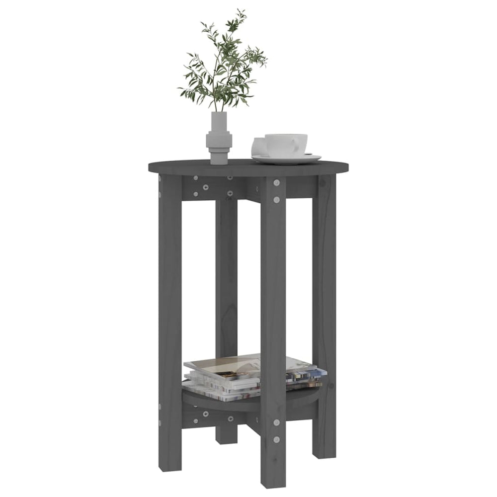 Salontafel Ø 40x60 cm massief grenenhout grijs MeubelReus