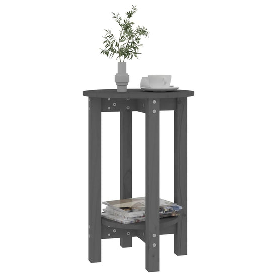 Salontafel Ø 40x60 cm massief grenenhout grijs MeubelReus