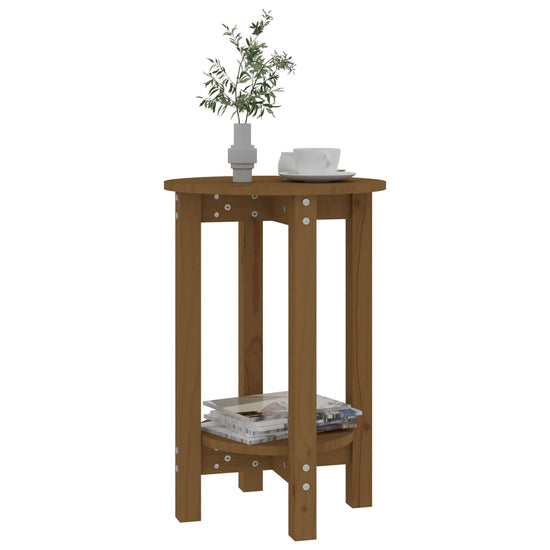 Salontafel Ø 40x60 cm massief grenenhout honingbruin MeubelReus