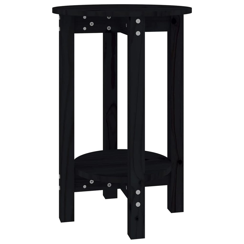 Salontafel Ø 40x60 cm massief grenenhout zwart MeubelReus