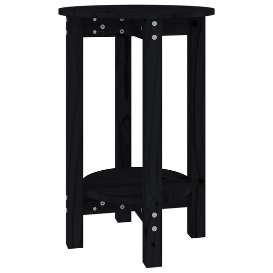 Salontafel Ø 40x60 cm massief grenenhout zwart MeubelReus