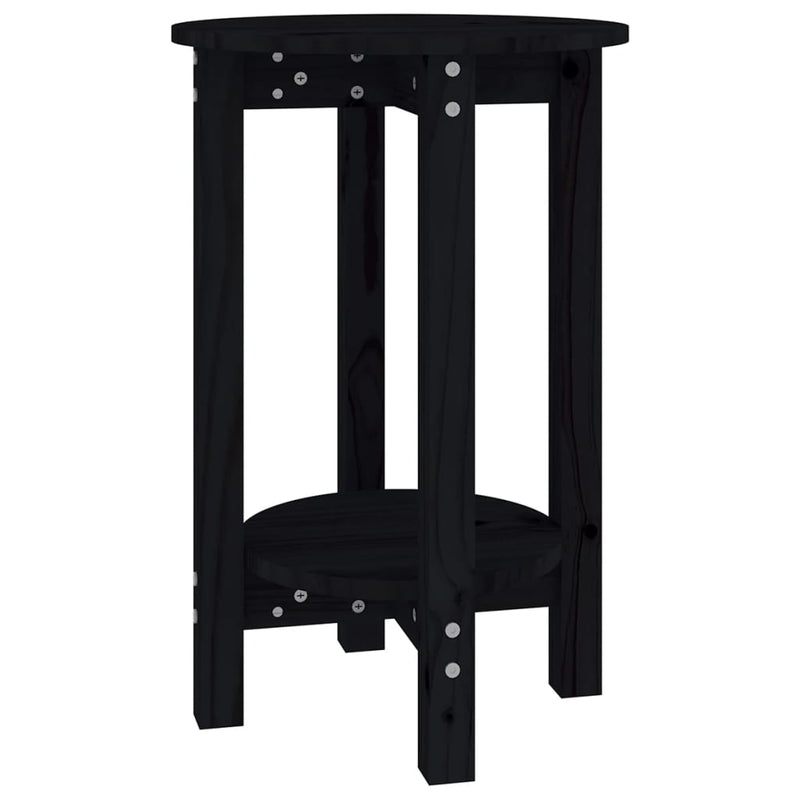 Salontafel Ø 40x60 cm massief grenenhout zwart MeubelReus