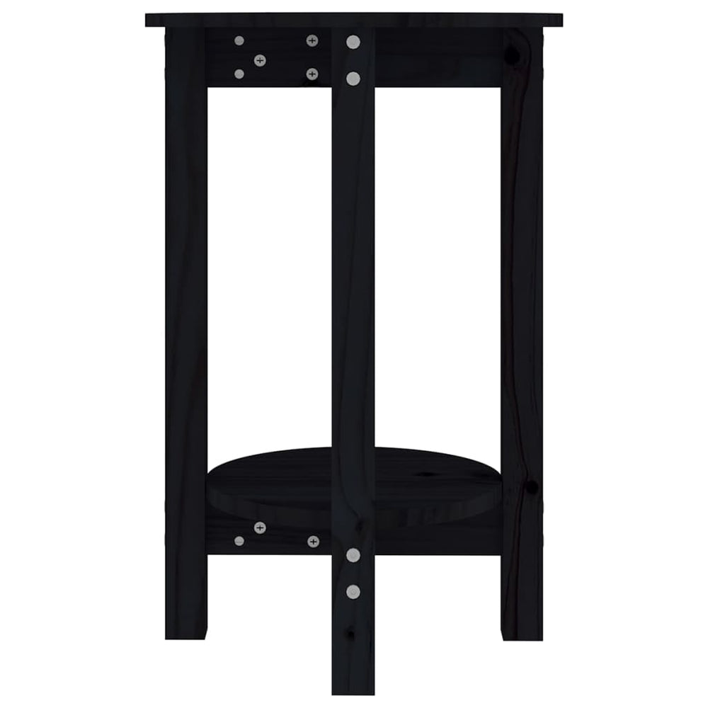 Salontafel Ø 40x60 cm massief grenenhout zwart MeubelReus