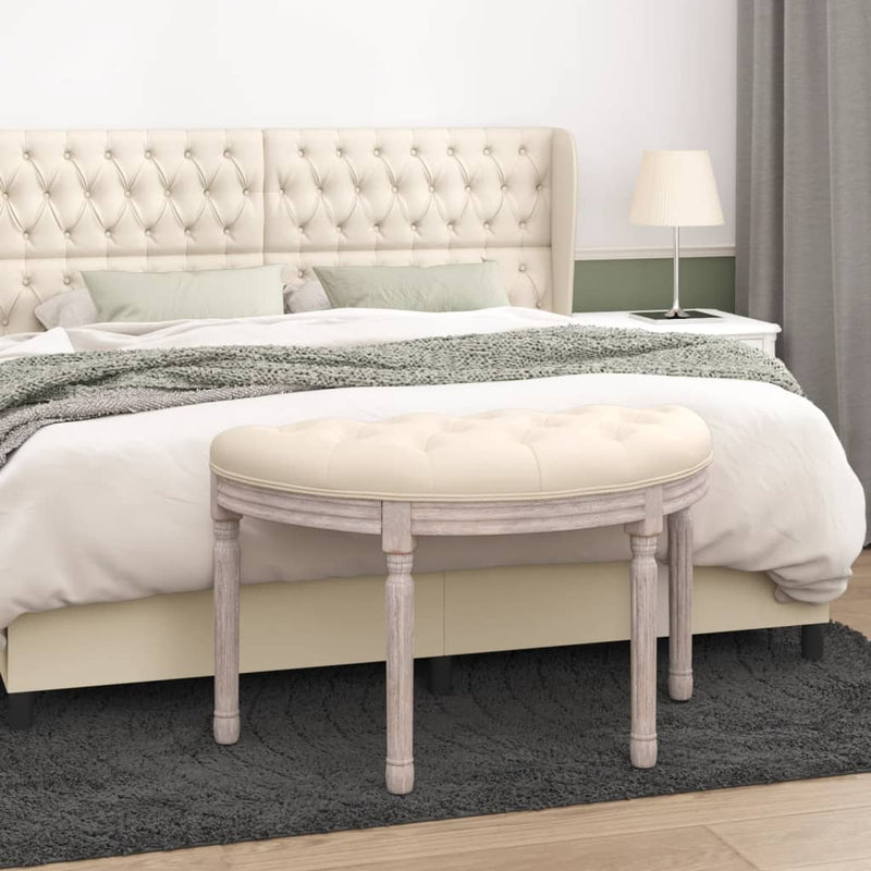 Bankje 81,5x41x49 cm linnen beige MeubelReus