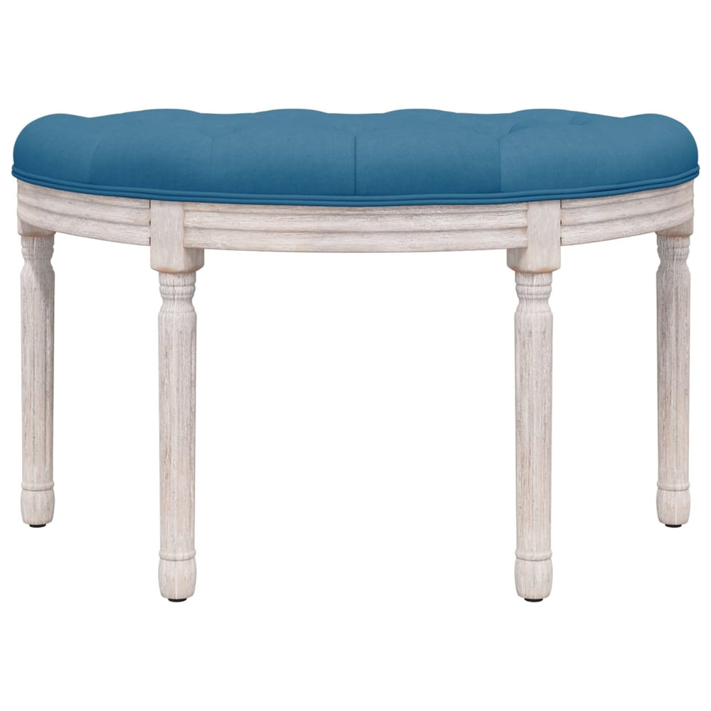 Bankje 81,5x41x49 cm fluweel blauw MeubelReus