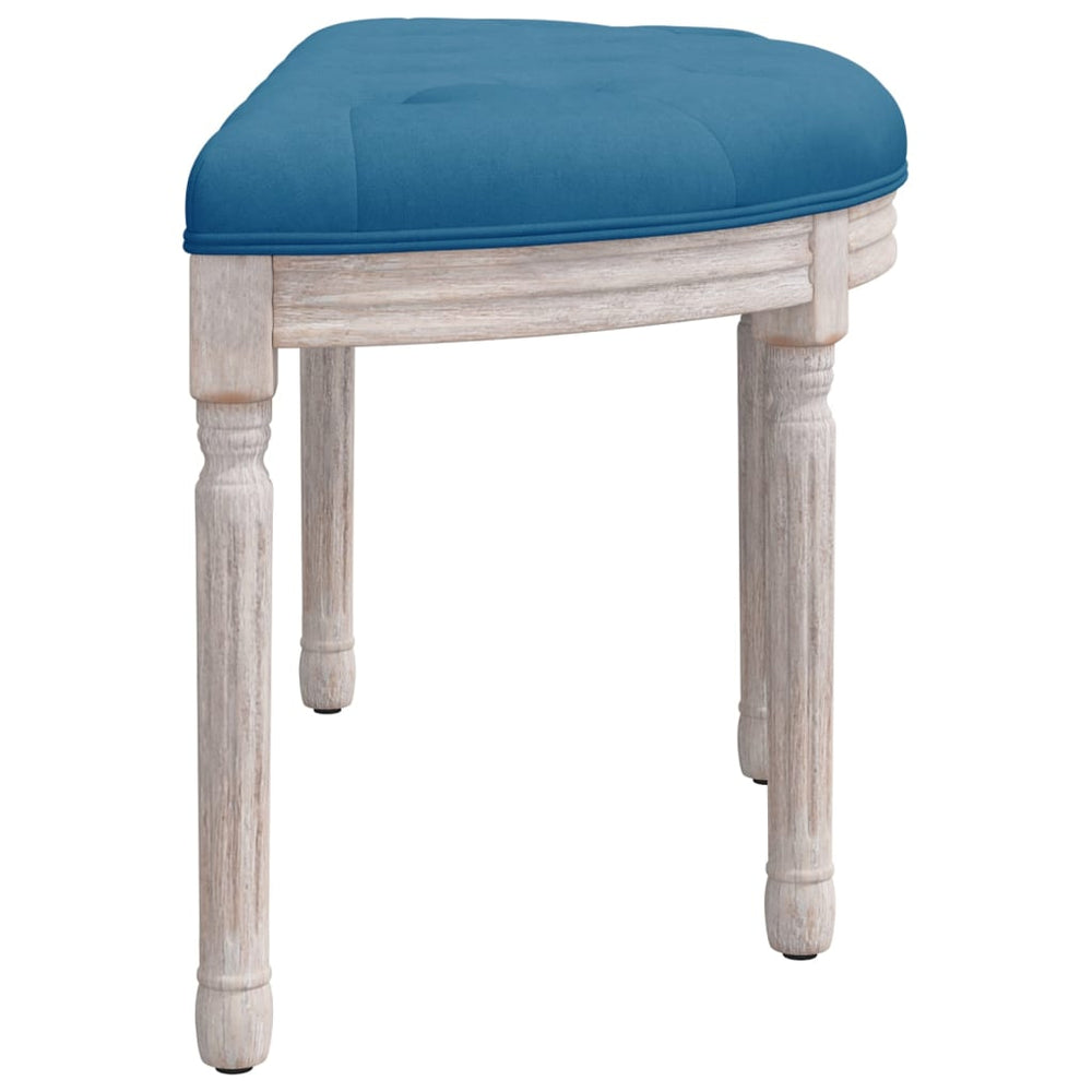 Bankje 81,5x41x49 cm fluweel blauw MeubelReus