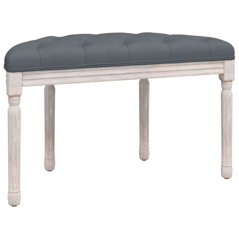 Bankje 81,5x41x49 cm fluweel donkergrijs MeubelReus