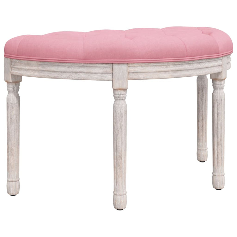 Bankje 81,5x41x49 cm fluweel roze MeubelReus