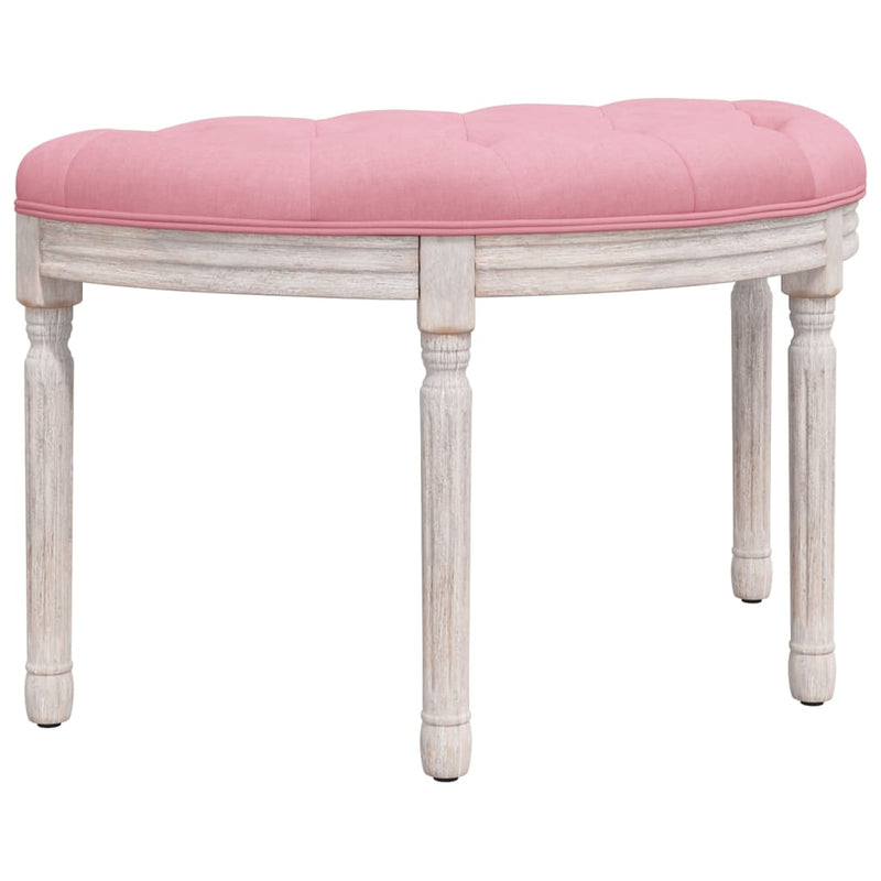 Bankje 81,5x41x49 cm fluweel roze MeubelReus