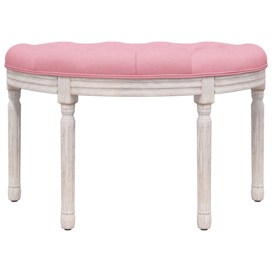 Bankje 81,5x41x49 cm fluweel roze MeubelReus