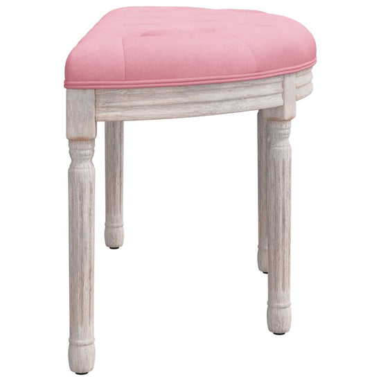 Bankje 81,5x41x49 cm fluweel roze MeubelReus