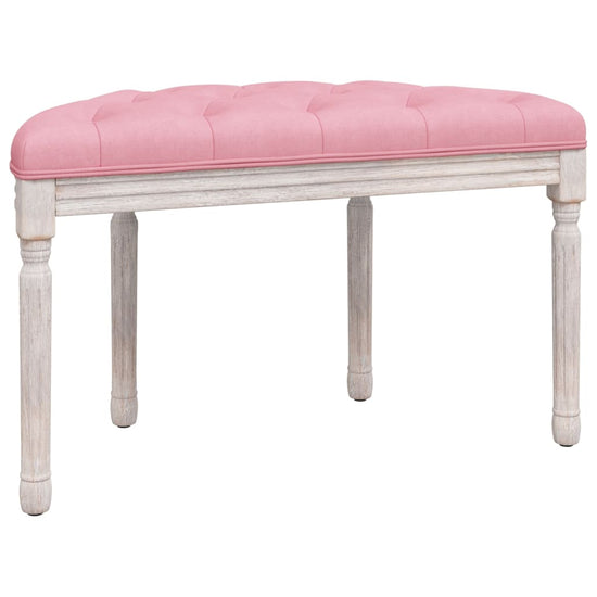 Bankje 81,5x41x49 cm fluweel roze MeubelReus