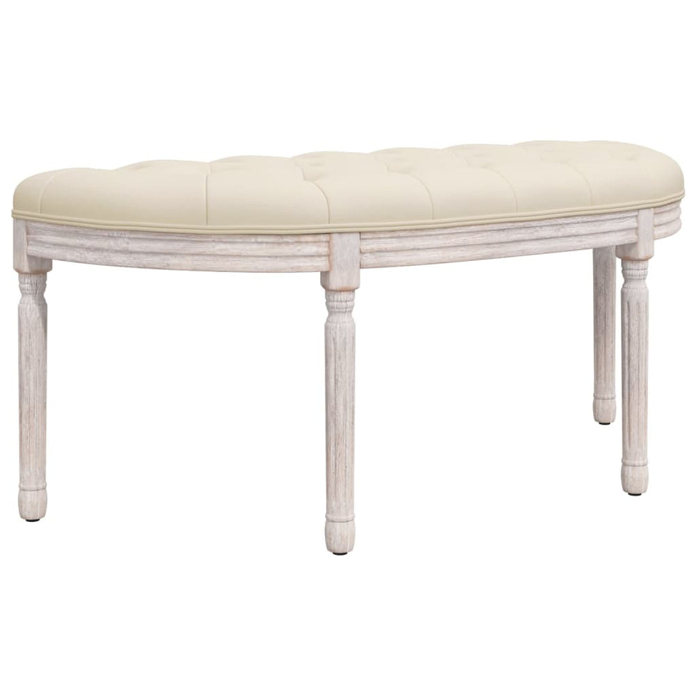 Bankje 81,5x41x49 cm linnen beige MeubelReus