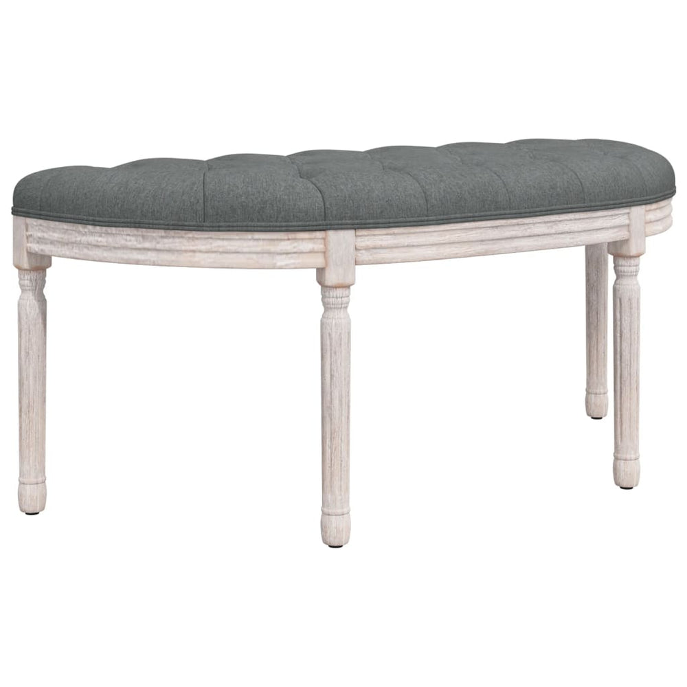 Bankje 110,5x45x49 cm stof donkergrijs MeubelReus