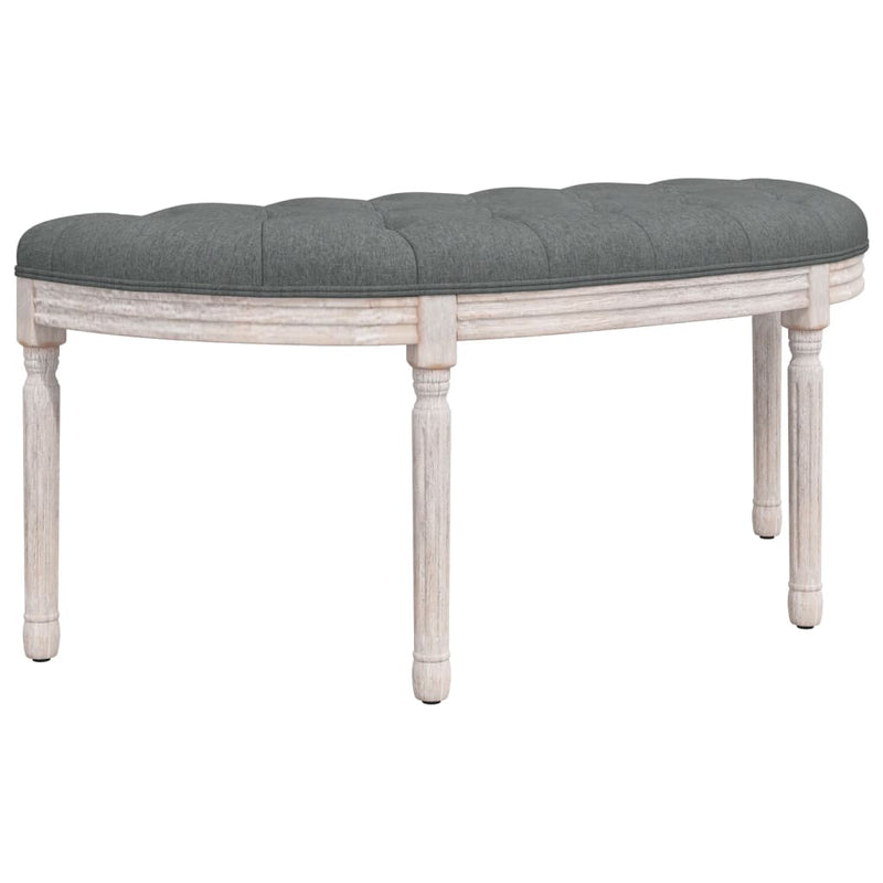 Bankje 110,5x45x49 cm stof donkergrijs MeubelReus