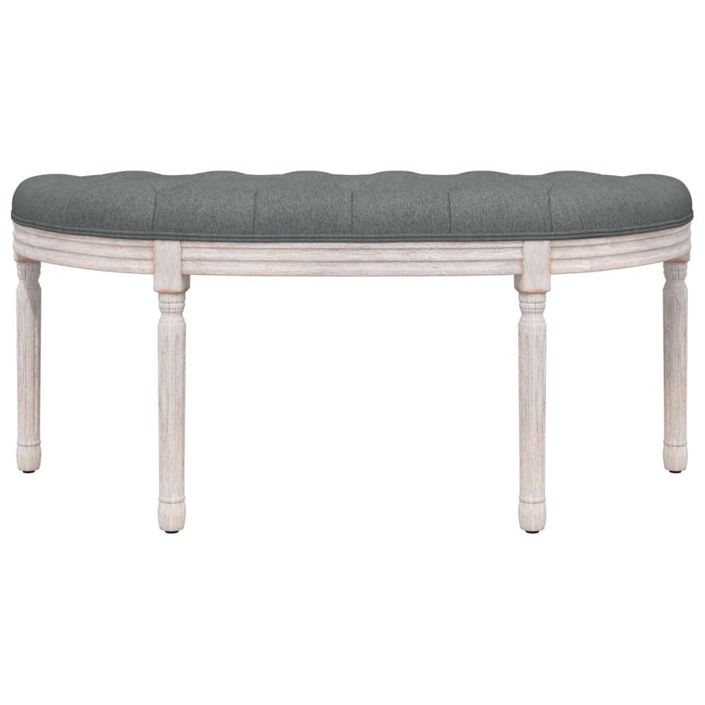 Bankje 110,5x45x49 cm stof donkergrijs MeubelReus